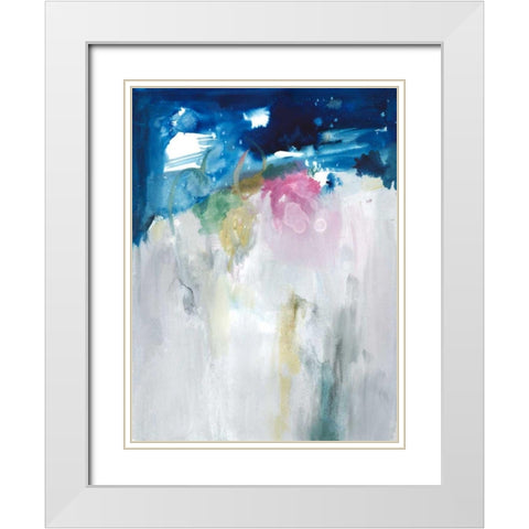 Rising I White Modern Wood Framed Art Print with Double Matting by Combs, Joyce