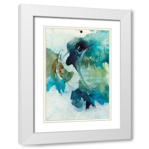 Spring I White Modern Wood Framed Art Print with Double Matting by Combs, Joyce