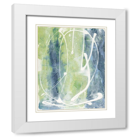 Unbroken Circle II White Modern Wood Framed Art Print with Double Matting by Combs, Joyce