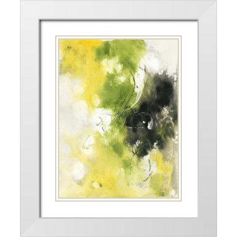 In Motion I White Modern Wood Framed Art Print with Double Matting by Combs, Joyce