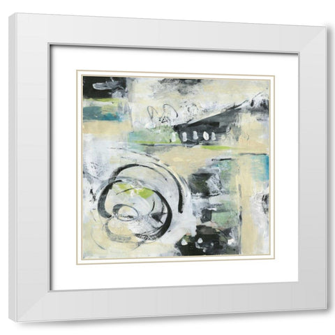 Bridge to Happiness I White Modern Wood Framed Art Print with Double Matting by Combs, Joyce