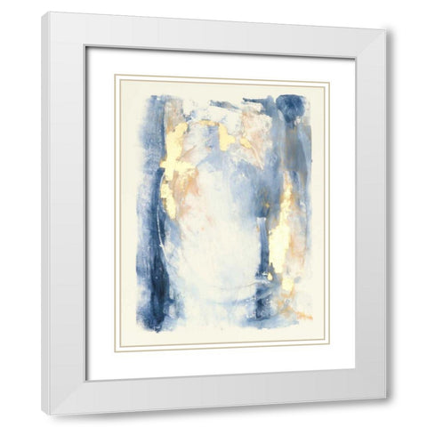 Circles and Dream I White Modern Wood Framed Art Print with Double Matting by Combs, Joyce