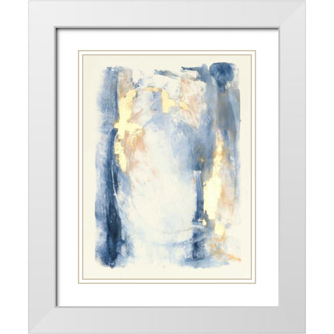Circles and Dream I White Modern Wood Framed Art Print with Double Matting by Combs, Joyce