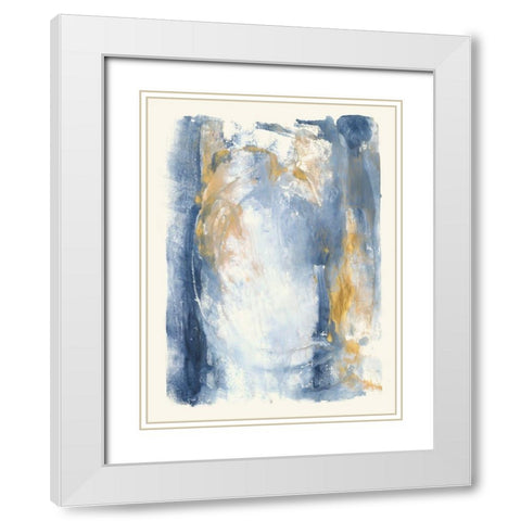 Circles and Dream I White Modern Wood Framed Art Print with Double Matting by Combs, Joyce
