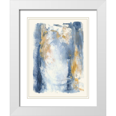 Circles and Dream I White Modern Wood Framed Art Print with Double Matting by Combs, Joyce