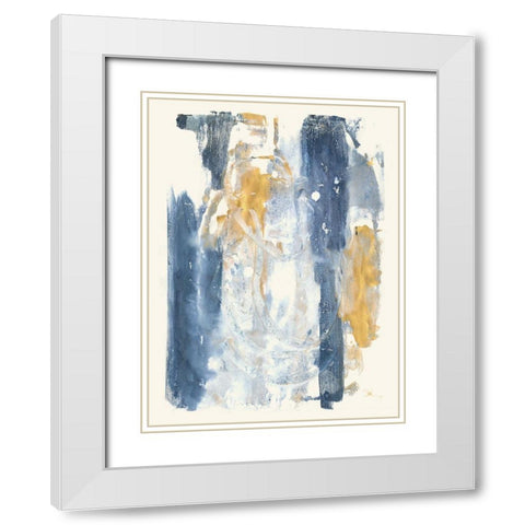 Circles and Dream II White Modern Wood Framed Art Print with Double Matting by Combs, Joyce