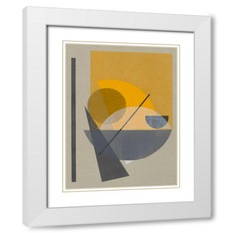 Homage to Bauhaus II White Modern Wood Framed Art Print with Double Matting by Delamater, Rob