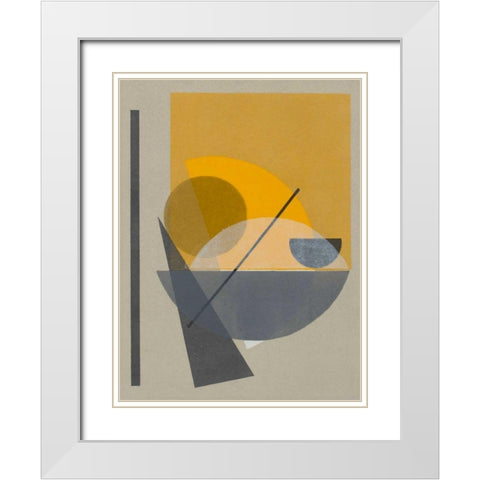 Homage to Bauhaus II White Modern Wood Framed Art Print with Double Matting by Delamater, Rob