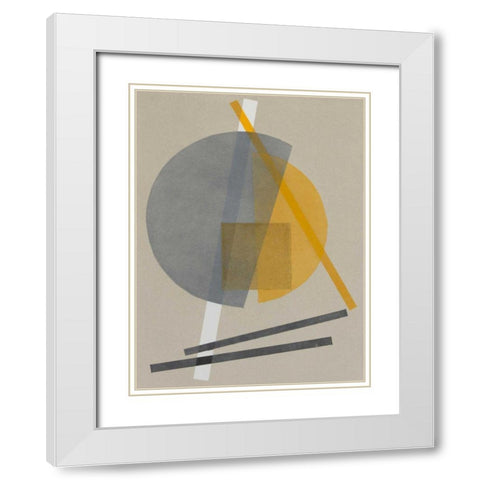 Homage to Bauhaus V White Modern Wood Framed Art Print with Double Matting by Delamater, Rob