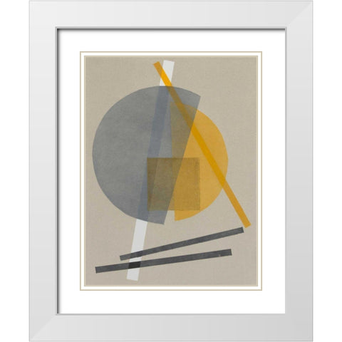 Homage to Bauhaus V White Modern Wood Framed Art Print with Double Matting by Delamater, Rob