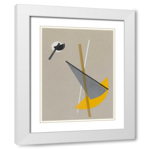 Homage to Bauhaus VI White Modern Wood Framed Art Print with Double Matting by Delamater, Rob