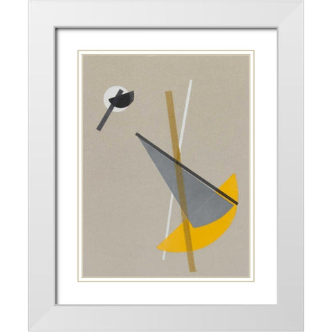 Homage to Bauhaus VI White Modern Wood Framed Art Print with Double Matting by Delamater, Rob