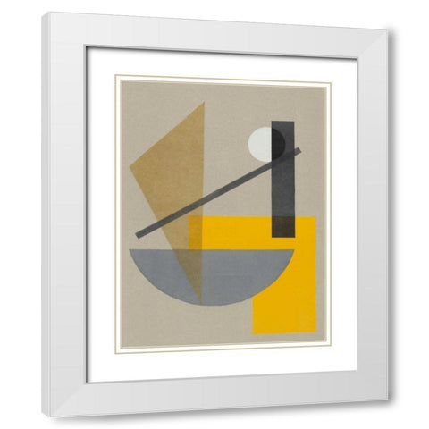 Homage to Bauhaus VII White Modern Wood Framed Art Print with Double Matting by Delamater, Rob