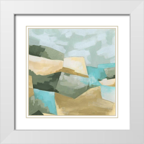 Optical Fields I White Modern Wood Framed Art Print with Double Matting by Vess, June Erica