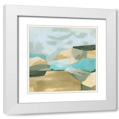 Optical Fields II White Modern Wood Framed Art Print with Double Matting by Vess, June Erica