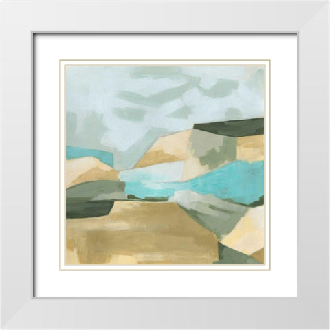 Optical Fields II White Modern Wood Framed Art Print with Double Matting by Vess, June Erica