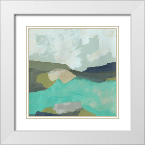 Coastal Crest I White Modern Wood Framed Art Print with Double Matting by Vess, June Erica
