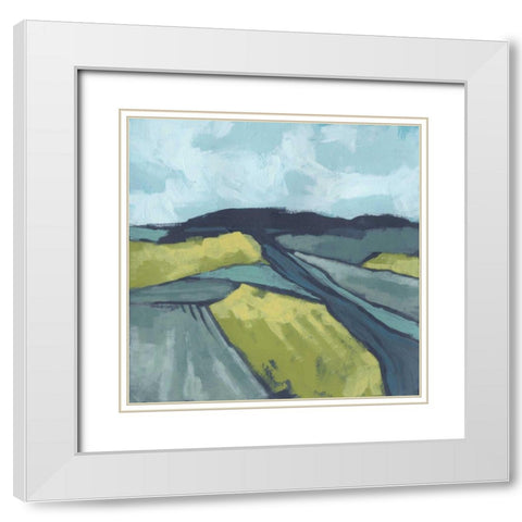 Marshlight Fields I White Modern Wood Framed Art Print with Double Matting by Vess, June Erica