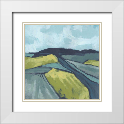 Marshlight Fields I White Modern Wood Framed Art Print with Double Matting by Vess, June Erica