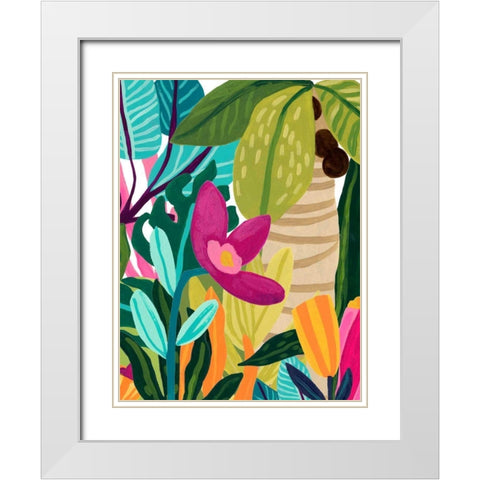 Island Thicket I White Modern Wood Framed Art Print with Double Matting by Vess, June Erica