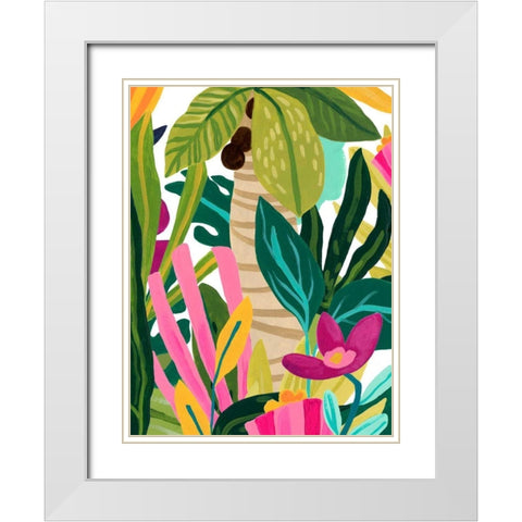Island Thicket IV White Modern Wood Framed Art Print with Double Matting by Vess, June Erica