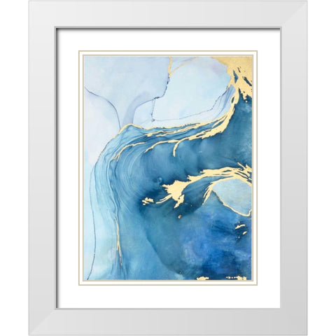 Sea Whirl I White Modern Wood Framed Art Print with Double Matting by Borges, Victoria