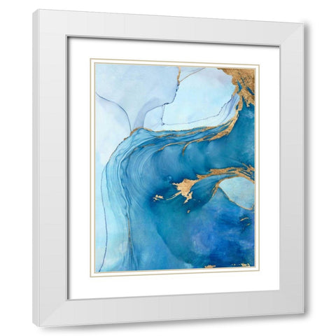 Sea Whirl I White Modern Wood Framed Art Print with Double Matting by Borges, Victoria