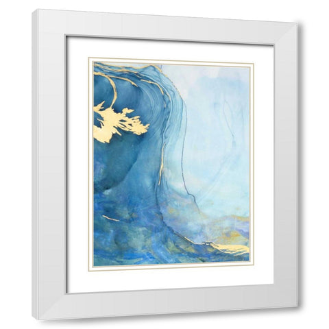 Sea Whirl II White Modern Wood Framed Art Print with Double Matting by Borges, Victoria