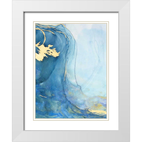 Sea Whirl II White Modern Wood Framed Art Print with Double Matting by Borges, Victoria