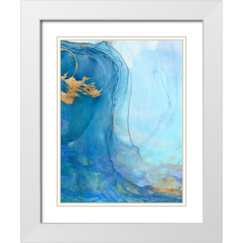 Sea Whirl II White Modern Wood Framed Art Print with Double Matting by Borges, Victoria