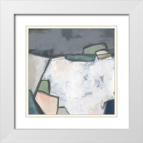 Birds Eye Valley I White Modern Wood Framed Art Print with Double Matting by Vess, June Erica