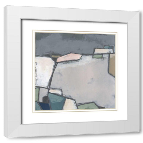 Birds Eye Valley III White Modern Wood Framed Art Print with Double Matting by Vess, June Erica