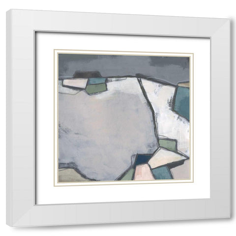 Birds Eye Valley IV White Modern Wood Framed Art Print with Double Matting by Vess, June Erica