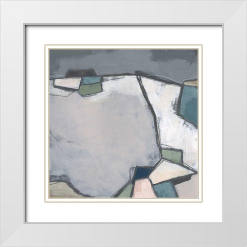 Birds Eye Valley IV White Modern Wood Framed Art Print with Double Matting by Vess, June Erica