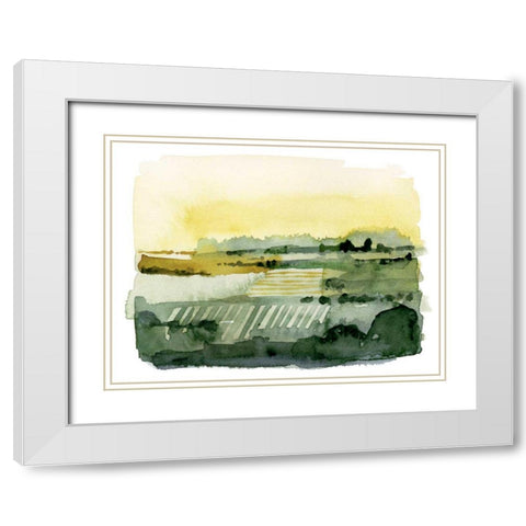 Blotted Landscape I White Modern Wood Framed Art Print with Double Matting by Borges, Victoria