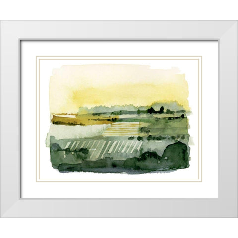 Blotted Landscape I White Modern Wood Framed Art Print with Double Matting by Borges, Victoria