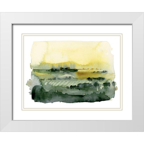Blotted Landscape II White Modern Wood Framed Art Print with Double Matting by Borges, Victoria