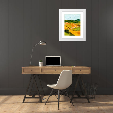 Country Gaze II White Modern Wood Framed Art Print with Double Matting by Warren, Annie