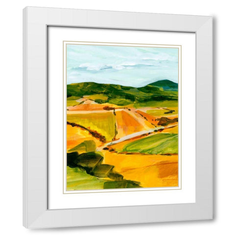 Country Gaze II White Modern Wood Framed Art Print with Double Matting by Warren, Annie