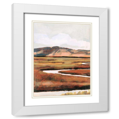Mountain Field I White Modern Wood Framed Art Print with Double Matting by Borges, Victoria