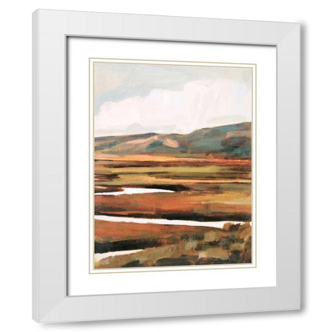 Mountain Field II White Modern Wood Framed Art Print with Double Matting by Borges, Victoria