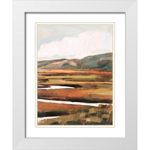 Mountain Field II White Modern Wood Framed Art Print with Double Matting by Borges, Victoria