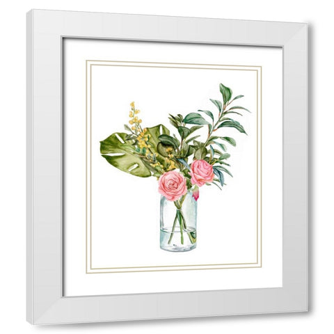 Potpourri I White Modern Wood Framed Art Print with Double Matting by Wang, Melissa