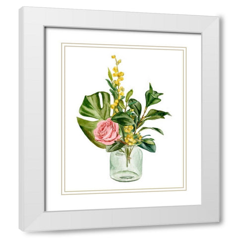 Potpourri II White Modern Wood Framed Art Print with Double Matting by Wang, Melissa