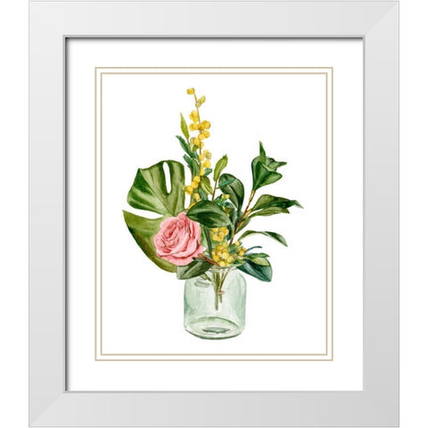 Potpourri II White Modern Wood Framed Art Print with Double Matting by Wang, Melissa