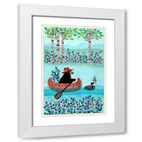 Forest Creatures II White Modern Wood Framed Art Print with Double Matting by Conway, Kim