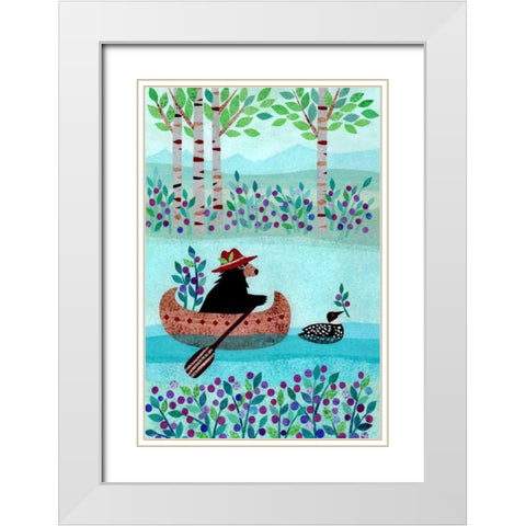 Forest Creatures II White Modern Wood Framed Art Print with Double Matting by Conway, Kim