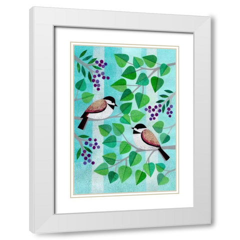 Forest Creatures III White Modern Wood Framed Art Print with Double Matting by Conway, Kim