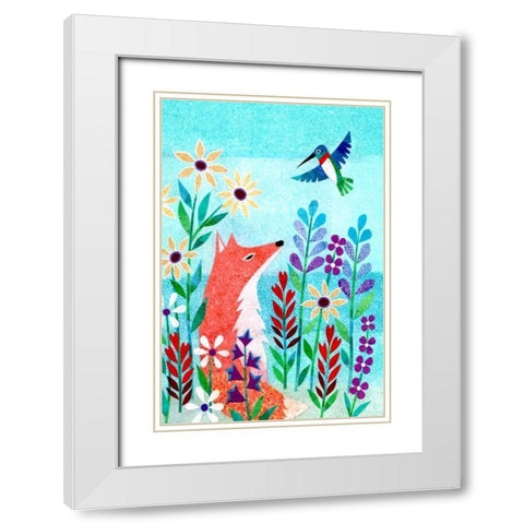 Forest Creatures IV White Modern Wood Framed Art Print with Double Matting by Conway, Kim