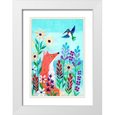 Forest Creatures IV White Modern Wood Framed Art Print with Double Matting by Conway, Kim